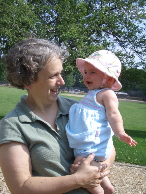 Maya and Bubbe in the Park